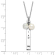 Sterling Silver Pearl CZ Necklace Gift-Ready Elegant Design
