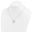 Sentimental Expressions Sterling Silver Rhodium-plated CZ and FW Cultured Pearl My Friend 18in Heart Necklace - Birthstone Company
