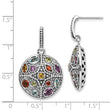 Sterling Silver/14K Gold Dangle Earrings with Gemstone Accents