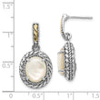 14K Accented Sterling Silver Mother of Pearl Dangle Earrings