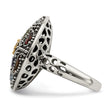 Shey Couture Sterling Silver with 14K Accent Antiqued .43Amethyst/.19Citrine/.32Blue Topaz/.32Peridot/.35Garnet Ring - Birthstone Company