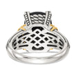 Shey Couture Sterling Silver with 14K Accent Antiqued Black Onyx and White Diamond Ring - Birthstone Company
