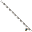 Sterling Silver 14K Gold SwiSterling Silver Blue Topaz Bracelet - Birthstone Company