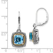 Sterling Silver Topaz Earrings with 14K Accents Vintage Elegance