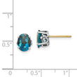 Sterling Silver & 14K Accented Blue Topaz Stud Earrings