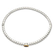Shey Couture Sterling Silver 14K Gold Garnet Bangle Bracelet Vintage Elegance - Birthstone Company