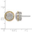 Shey Couture Sterling Silver Rhodium-plated with 14K Accent Polished Diamond Post Earrings - Birthstone Company