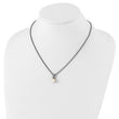 Shey Couture Sterling Silver Rhodium-plated with 14K Accent 18 Inch 8-9mm Freshwater Cultured Pearl Necklace - Birthstone Company