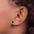 Shey Couture Sterling Silver with 14K Accent Antiqued Polished Checkerboard-cut Black Onyx Earrings - Birthstone Company