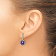 Shey Couture Sterling Silver with 14K Accent Antiqued Cushion Amethyst Post Dangle Earrings - Birthstone Company