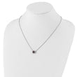 Shey Couture Sterling Silver with 14K Accent 18 Inch Antiqued Cushion Amethyst Necklace - Birthstone Company