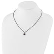 Shey Couture Sterling Silver with 14K Accent 18 Inch Antiqued Round Amethyst Necklace - Birthstone Company