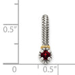 Shey Couture Sterling Silver Antiqued with 14k Accent Polished Garnet Chain Slide Pendant - Birthstone Company