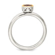 Shey Couture Sterling Silver Rhodium-plated with 14K Accent Polished Cushion-cut Created Ruby Ring - Birthstone Company