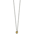 Shey Couture Sterling Silver with 14K Accent 18 Inch Antiqued Braided Oval Citrine Necklace