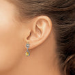 Shey Couture Sterling Silver with 14K Accent Antiqued Leaf Pear Shaped Citrine Dangle Post Earrings - Birthstone Company