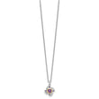 Shey Couture Sterling Silver Rhodium-Rhodium-Plated with 14K Accent .55Amethyst and .06Pink Quartz 18 inch Necklace - Birthstone Company