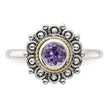 Shey Couture Sterling Silver with 14k Accent Antiqued Amethyst Ring - Birthstone Company