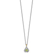 Shey Couture Sterling Silver Rhodium-Rhodium-Plated with 14k Accent Peridot 18 inch Necklace - Birthstone Company
