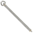 Shey Couture Sterling Silver with 14K Accent 7.75 Inch Antiqued Diamond Heart Bracelet - Birthstone Company
