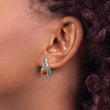 925 Sterling Silver Garnet Earrings with Gold-Plated Antique Finish - Birthstone Company