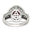 Shey Couture Sterling Silver with 14K Accent Antiqued Checkerboard Cushion Garnet Ring - Birthstone Company