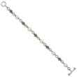 Shey Couture Sterling Silver 8 Inch Antiqued 8-8.5mm Freshwater Cultured Pearl Bracelet - Birthstone Company