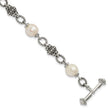 Shey Couture Sterling Silver 8 Inch Antiqued 8-8.5mm Freshwater Cultured Pearl Bracelet - Birthstone Company