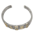 Sterling Silver Gold-Plated Blue Topaz Women's Cuff Bracelet by Shey Couture - Birthstone Company