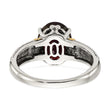 Shey Couture Sterling Silver with 14K Accent Antiqued Oval Garnet Ring - Birthstone Company