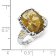 Whiskey Quartz Ring in 14K Two-Tone Gold, Size 8