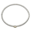 : Sterling Silver & 14K Gold Blue Topaz Bangle Elegant Vintage Style - Birthstone Company