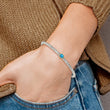 : Sterling Silver & 14K Gold Blue Topaz Bangle Elegant Vintage Style