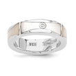 SS White Ice .01ct Diamond and MOP Ring - Birthstone Company