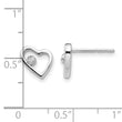 Sterling Silver Diamond Heart Earrings in Gift Box