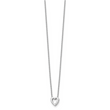 Sterling Silver Diamond Heart Necklace with Extender