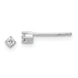 925 Sterling Silver Diamond Stud Earrings with Rhodium Polish