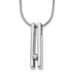White Ice Sterling Silver Diamond Necklace with Rhodium Polished Finish