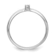 White Ice Sterling Silver Rhodium-plated Diamond Ring - Birthstone Company