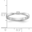 White Ice Sterling Silver Rhodium-plated Diamond Ring - Birthstone Company