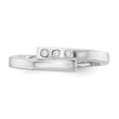 White Ice Sterling Silver Rhodium-plated Diamond Ring - Birthstone Company