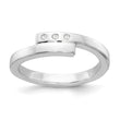 White Ice Sterling Silver Rhodium-plated Diamond Ring - Birthstone Company