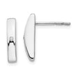 Sterling Silver Diamond Drop Earrings in Polished Rhodium Finish