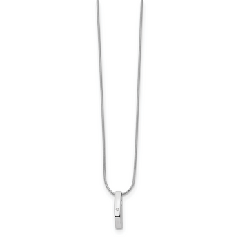 White Ice Sterling Silver Diamond Necklace with Extender
