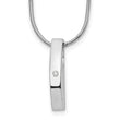 White Ice Sterling Silver Diamond Necklace with Extender