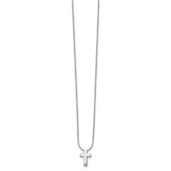 White Ice 925 Silver Diamond Cross Necklace Gift Ready