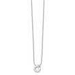 Sterling Silver Diamond Circle Necklace with Extender