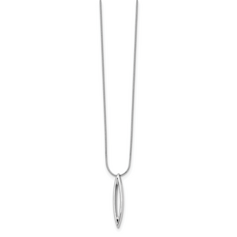 Sterling Silver Diamond Necklace with 2 Inch Extender