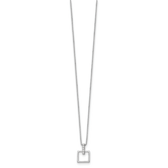 White Ice 925 Sterling Silver Diamond Pendant Necklace