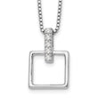 White Ice 925 Sterling Silver Diamond Pendant Necklace